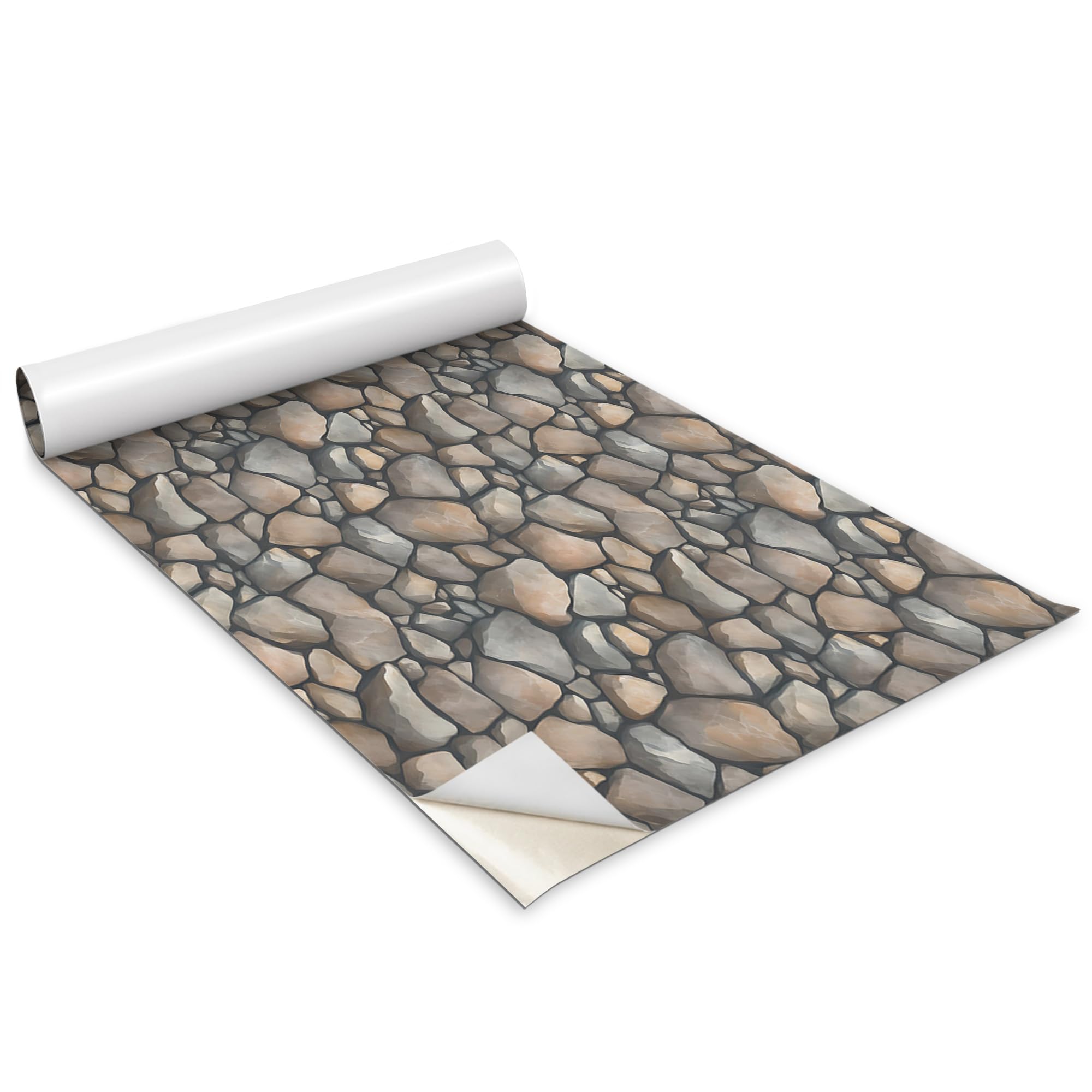 Papier peint rouleau mur de pierre 100x50 cm autocollant pour rénover facilement votre meuble