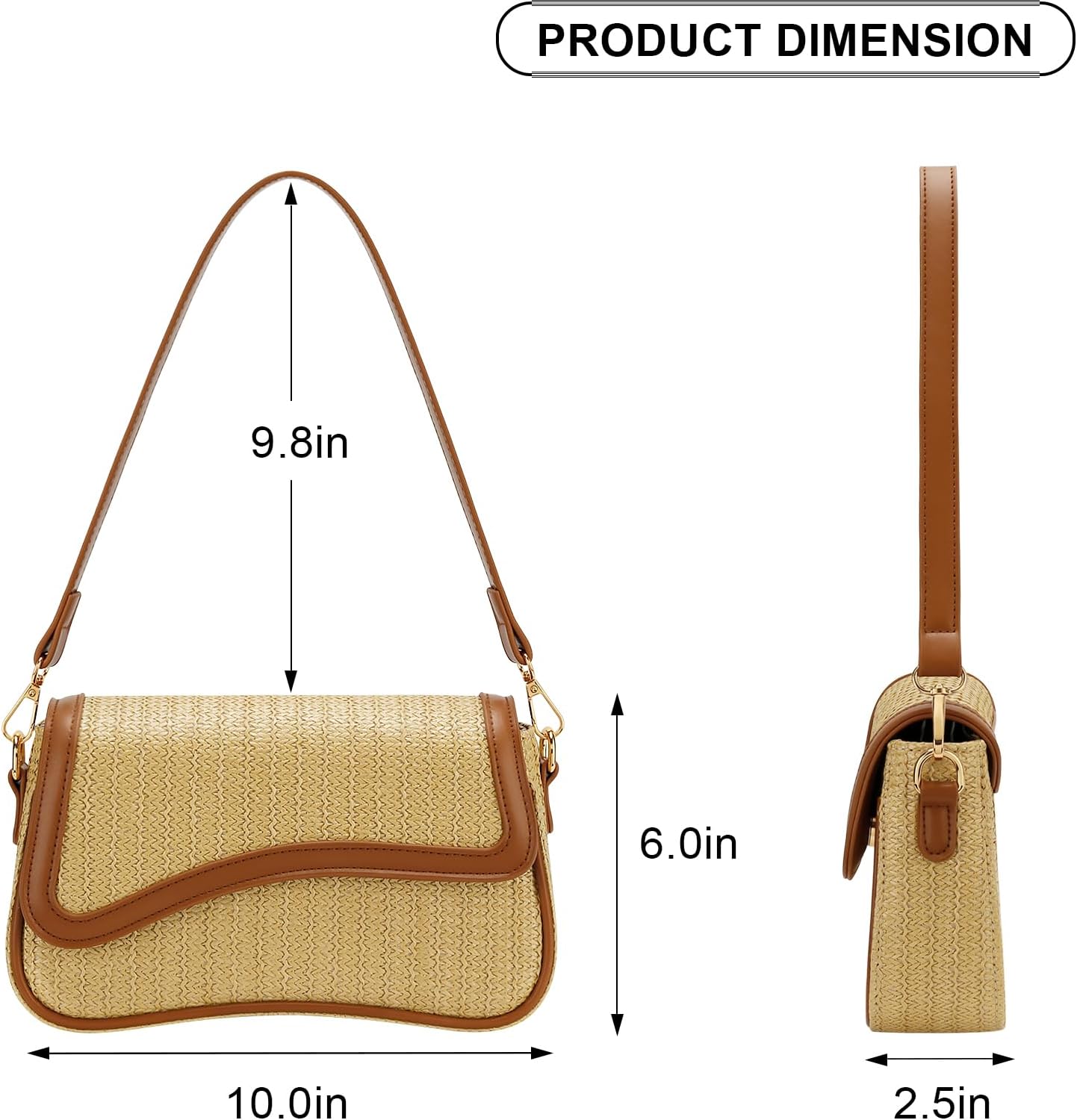 KKXIU Shoulder Bag for Women Small Clutch Purses Cute Hobo Handbag Trendy Underarm Bag - Image 7