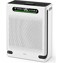 Air Purifiers for Home Large Room Up to 2600 Ft&sup2;, HEPA Air Purifier with Washable Filter &amp; Air Quality Display, Powerful Turbo Mode Air Cleaner for Pet Hair Odors Smoke Dust