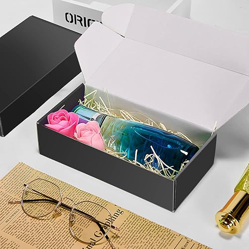 Vista 12 de Paquete de 25 cajas de envío de 4 x 4 x 2 pulgadas, cajas de regalo de San Valentín para el día de la madre, cajas de cartón corrugado, cajas de Rojo