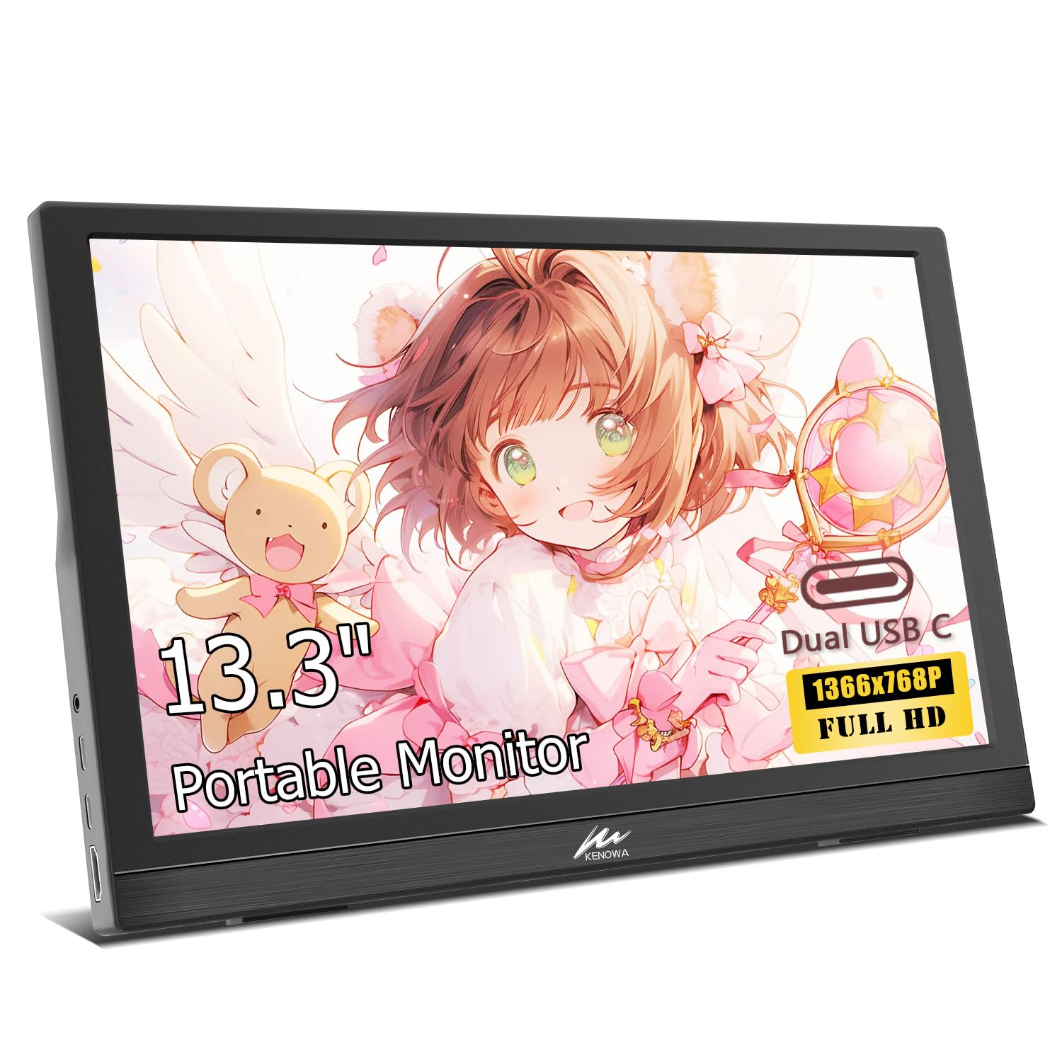 Amazon.com: Kenowa 13.3 Inch Portable Monitor FHD 1366x768P LED