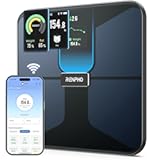 Scale with BMI, Body Fat, Muscle Mass, Smart Scale for Body Weight, Wi-Fi & Bluetooth Body Composition Scale, Rechargeable, Elis Evo