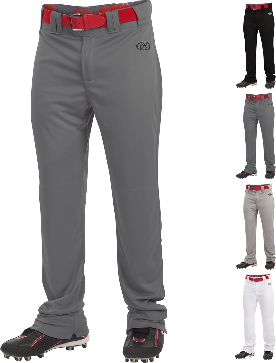 Rawlings | Boy’s Launch Series Baseball Pants | Full Length Semi-Relaxed Fit | Youth Sizes | Solid | Multiple Colors