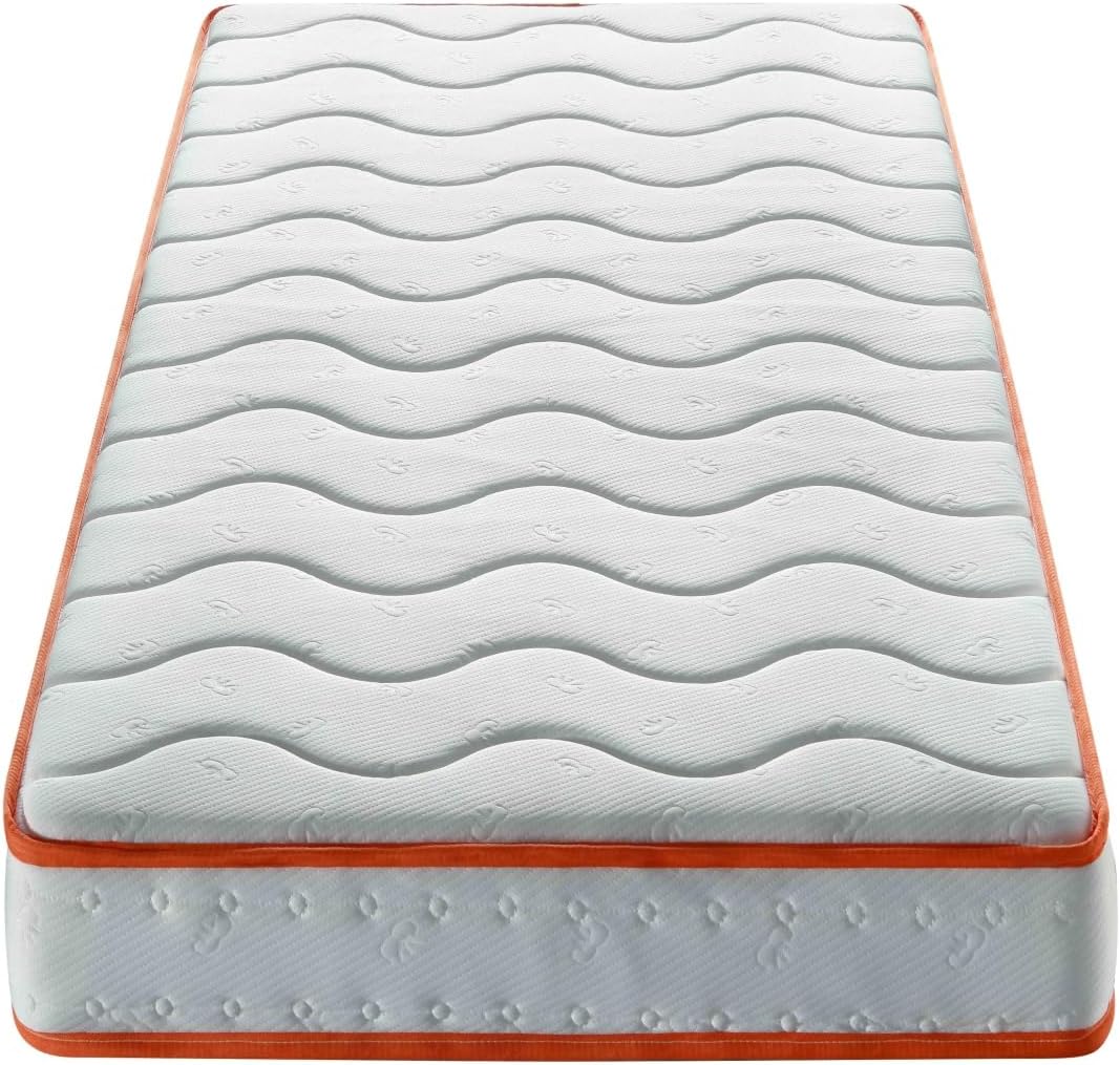 Twin Mattress 6 Inch, Twin Size Mattresses Hybrid Innerspring Mattress in a Box, Twin Foam Spring Mattress with Motion Isolation & Pressure Relief for Twin Bed Frames, Medium Soft