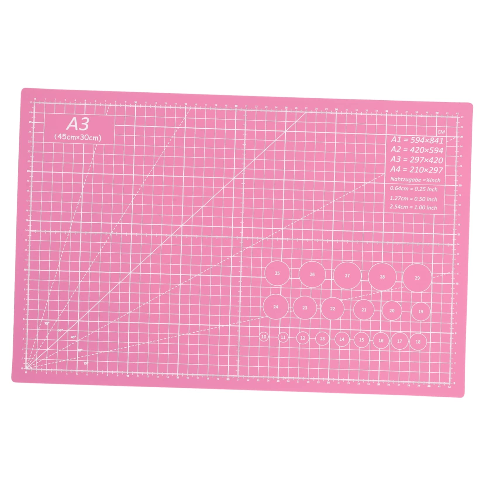 OSALADI Self-healing Cutting Board Purple A3 Size Pvc Paper Cutting Mat for Kitchen Crafts