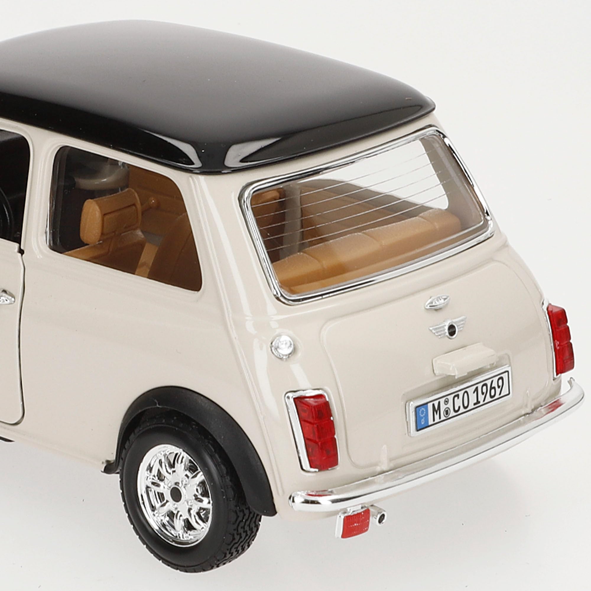 Bburago - Mini Cooper 1969, Auto Diecast in Scala 1:18, Beige, 3+