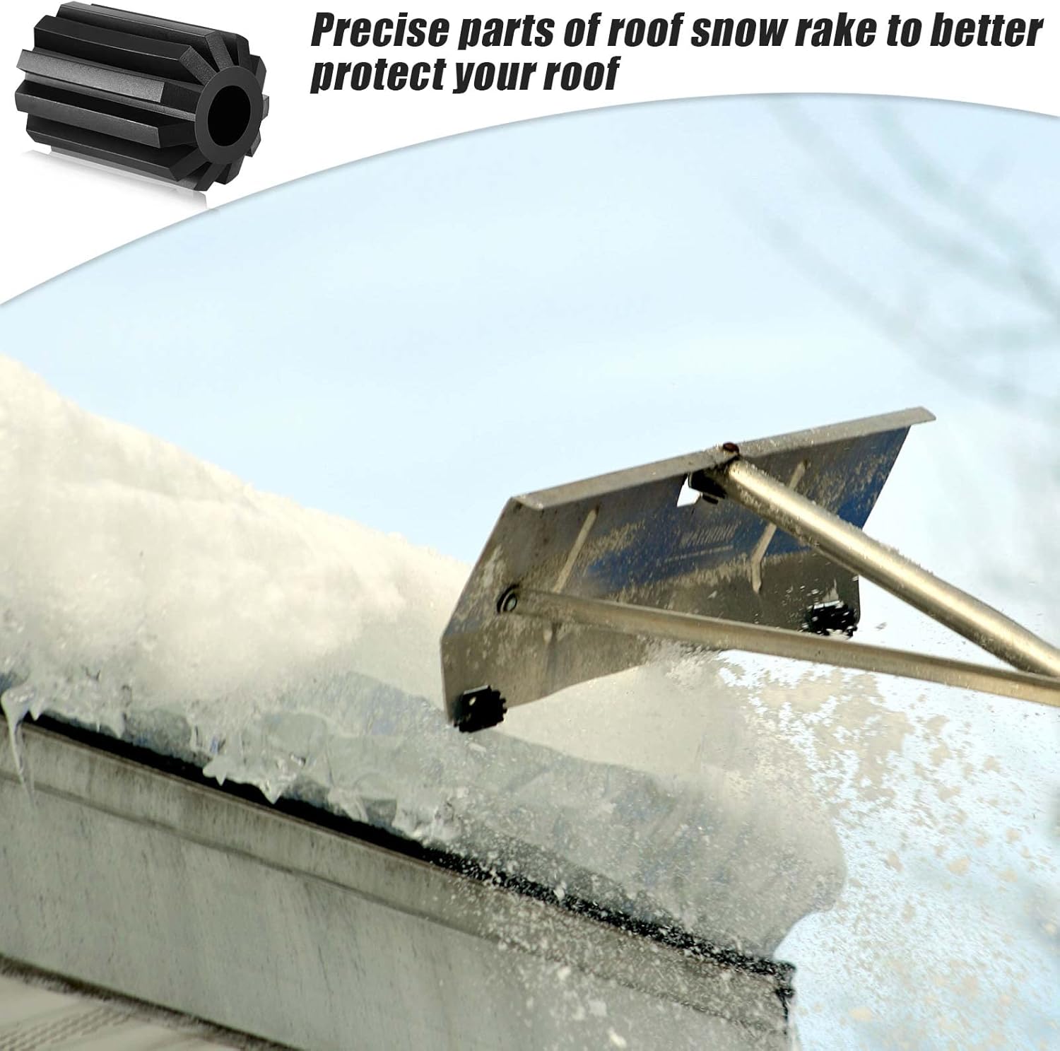 review 4 Pieces Replacement Wheels for Shingle Saver Roof Rakes Snow Rake Wheel Black Replacement Wheels Snow Rakes Accessory