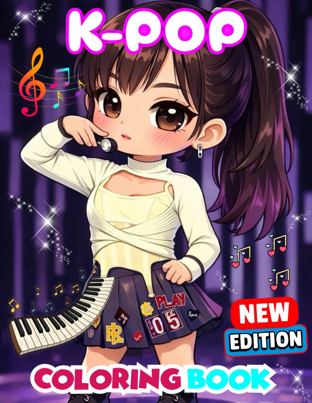 K-Pop Coloring Book: A Cute Coloring Book With Over 40 Beautiful Coloring Pages | Perfect Gift for K-Pop Fans and Girly Pop Girls!