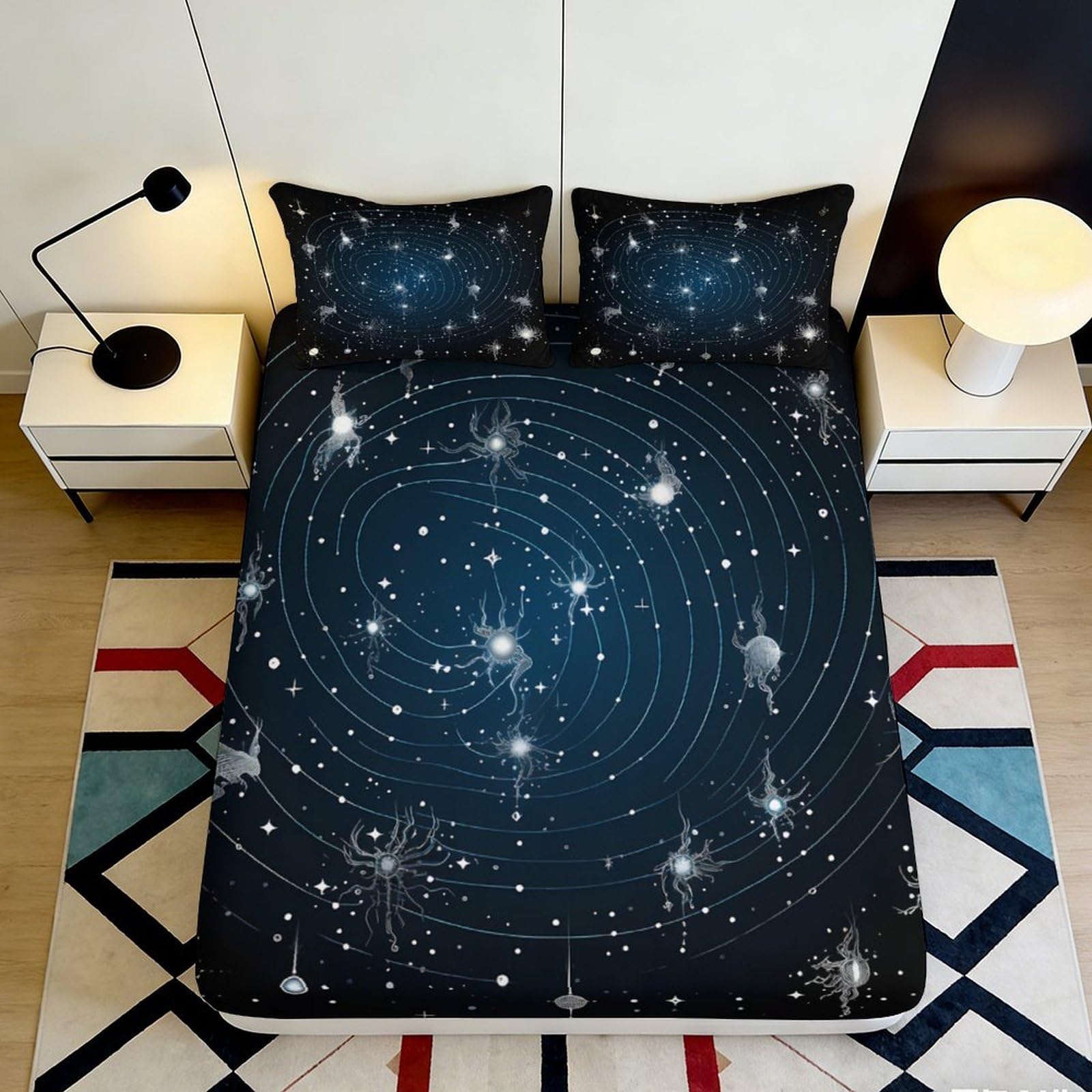 3D Printed Digger Pattern Fitted Sheet Microfiber Deep Pocket Non-Slip Bedroom Bedding Construction Mattress Fitted Cover Washable Protector 120x200x25cm