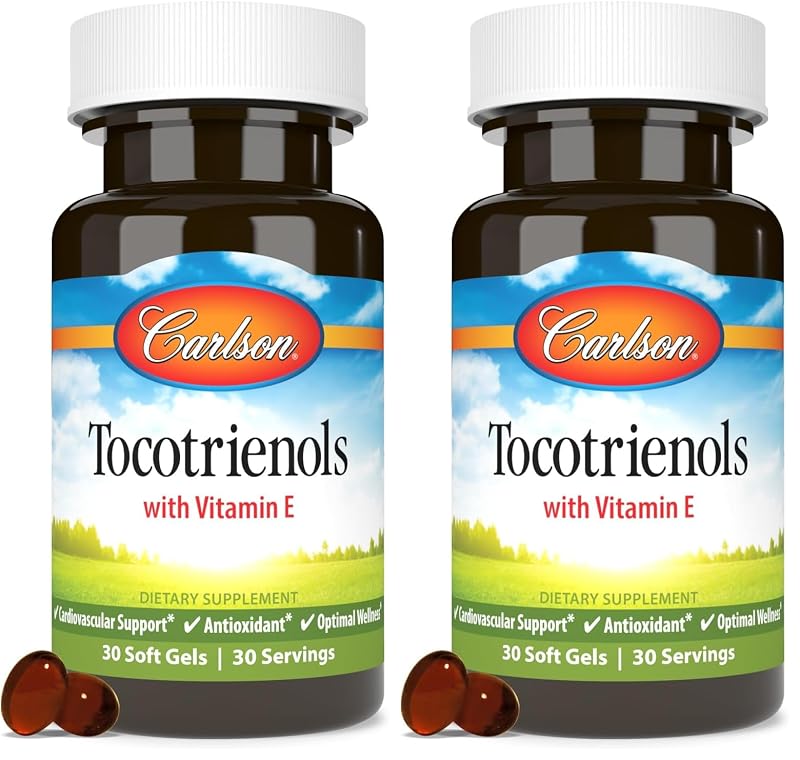 Carlson Vitamina E com tocotrienóis 40 mg, 60 cápsulas softgel