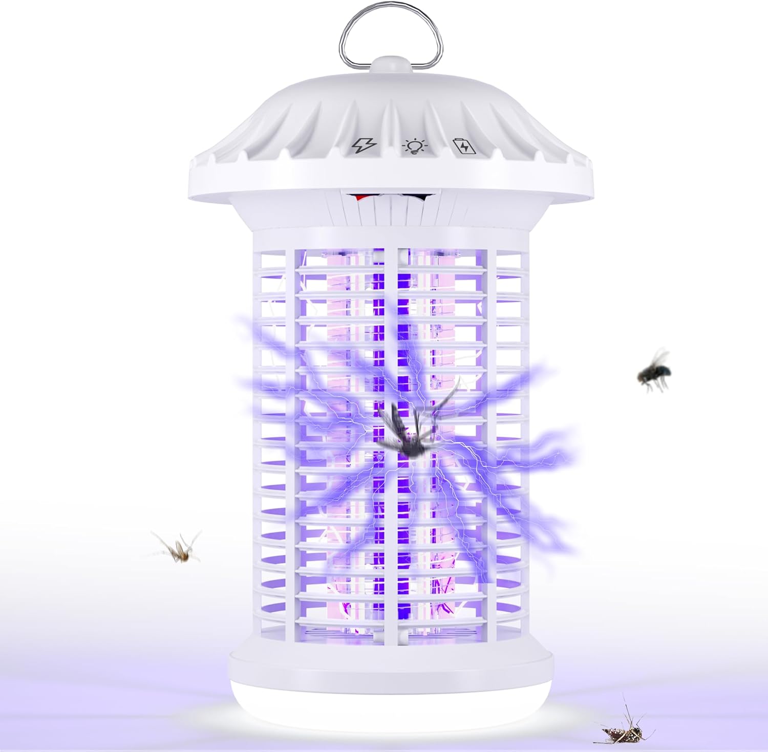 Bug Zapper Indoor & Outdoor, Water Proof Mosquito Zapper with LED Light, 4200V Electric Bug Zapper for Home Patio Office Courtyard（Yellow）