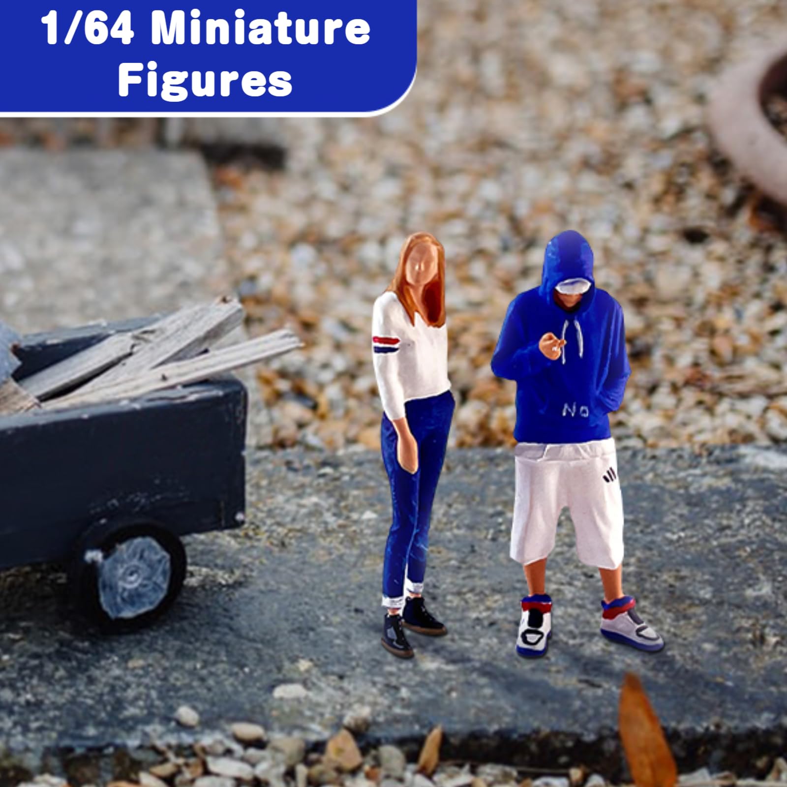DYNWAVE 1/64 Scale People Figure Miniature Diorama Man Figures Mini Architectural Tiny People Model for Diorama Miniature Scene Decor