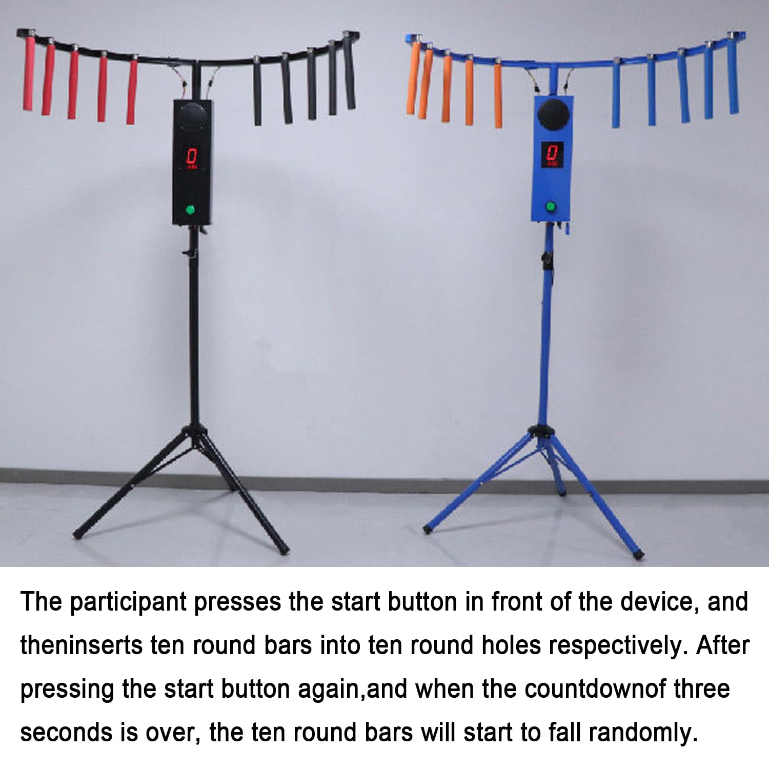 Gioco di Reazione con Bastoncini di Cattura, Giocattolo per Allenamento Coordinazione Occhio-Mano, Macchina per Presa Rapida, 3 modalità Sfida velocità Manuale, 10 velocità di Green