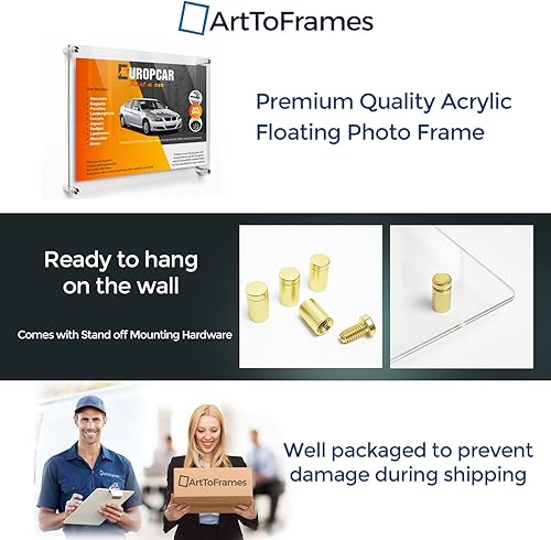 Miniatura 3 de ArtToFrames Marco flotante acrílico personalizado de 8.5x11 con impresión! Sube tu propia foto. Hardware de montaje en pared de enfrentamiento