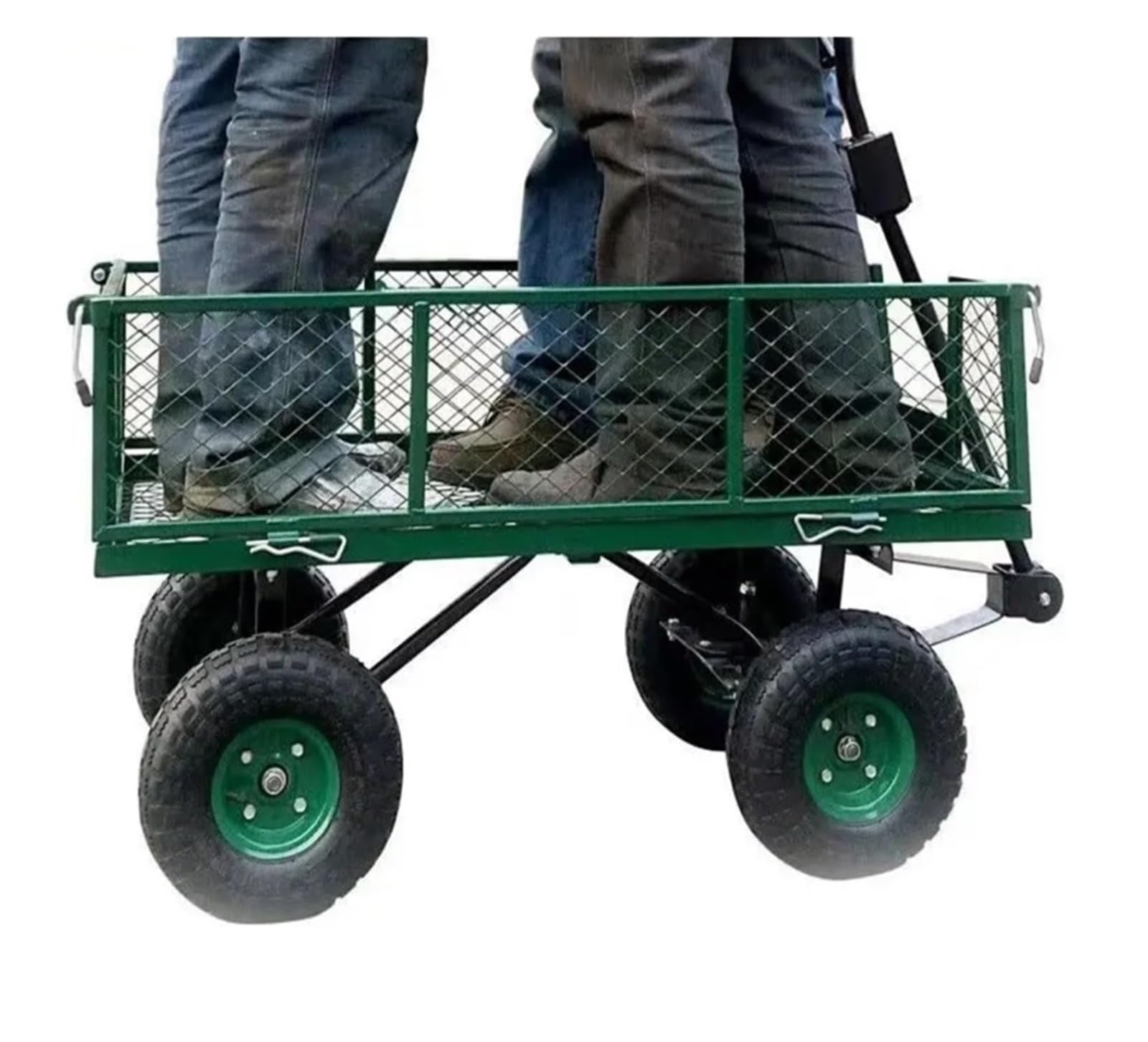 Carrello da giardino Carrelli Carrello ribaltabile in rete con lati rimovibili, for ranch agricolo con prato all'aperto carriola