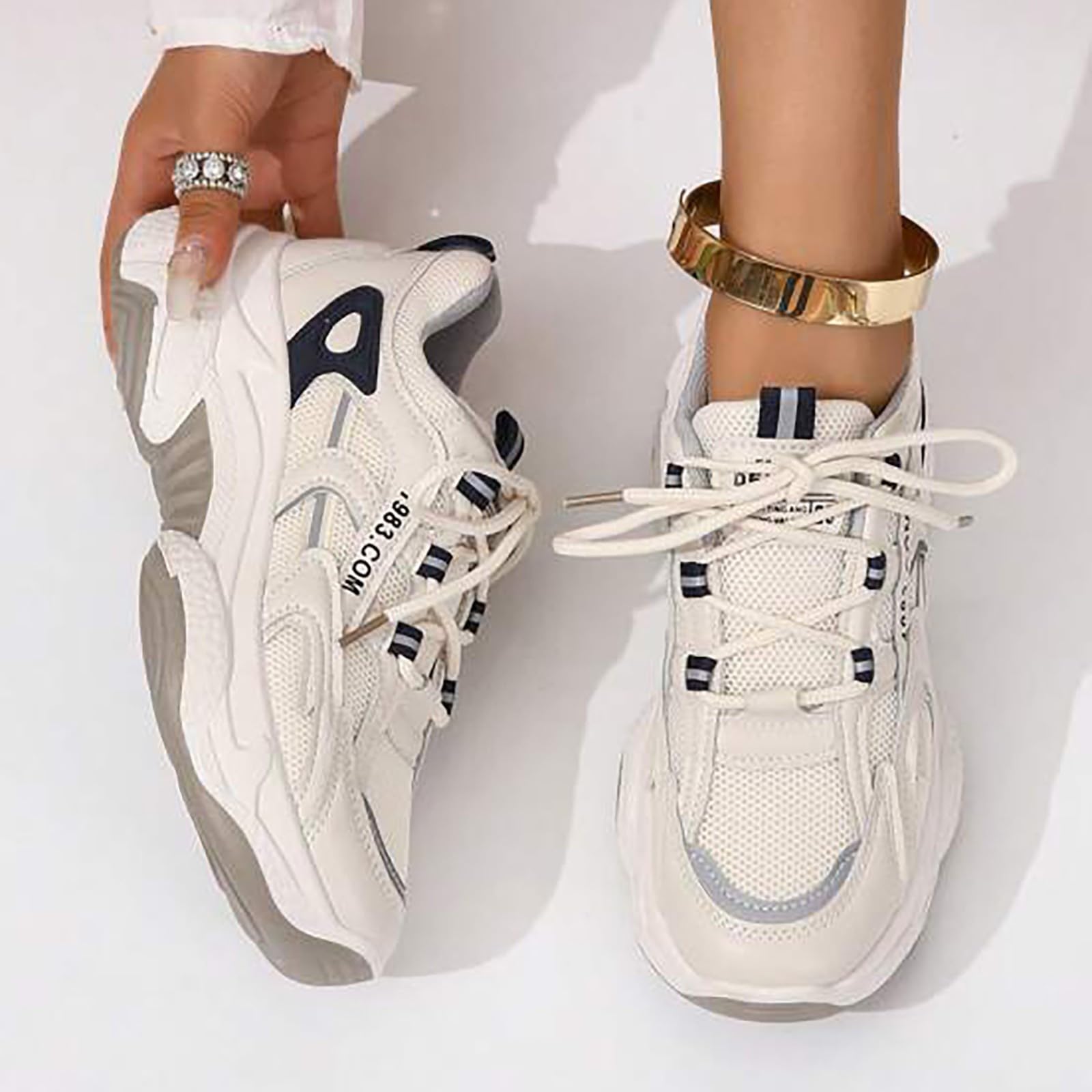 Sneakersy damskie buty sportowe, buty do biegania, buty do biegania, oddychające, moda dla studentów, młodzieży, trampki i buty sportowe