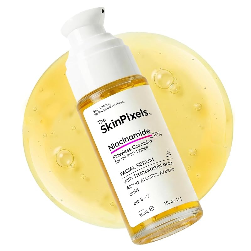 Sérum facial The SkinPixels com niacinamida 10%, ácido tranexâmico, alfa-arbutina e ácido hialurônico, 30 mL