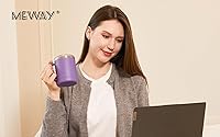 Vista 9 de MEWAY - Taza de café con asa, vaso térmico