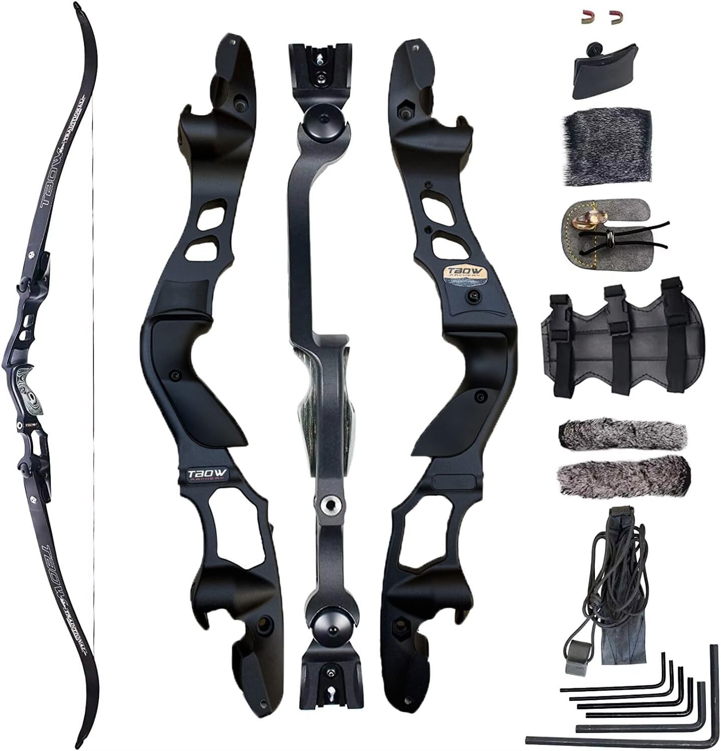 TBOW 62” ILF Recurve Bow with Gordon Limbs 30-60Lbs for Adult Archery Competition Athletic Right Hand