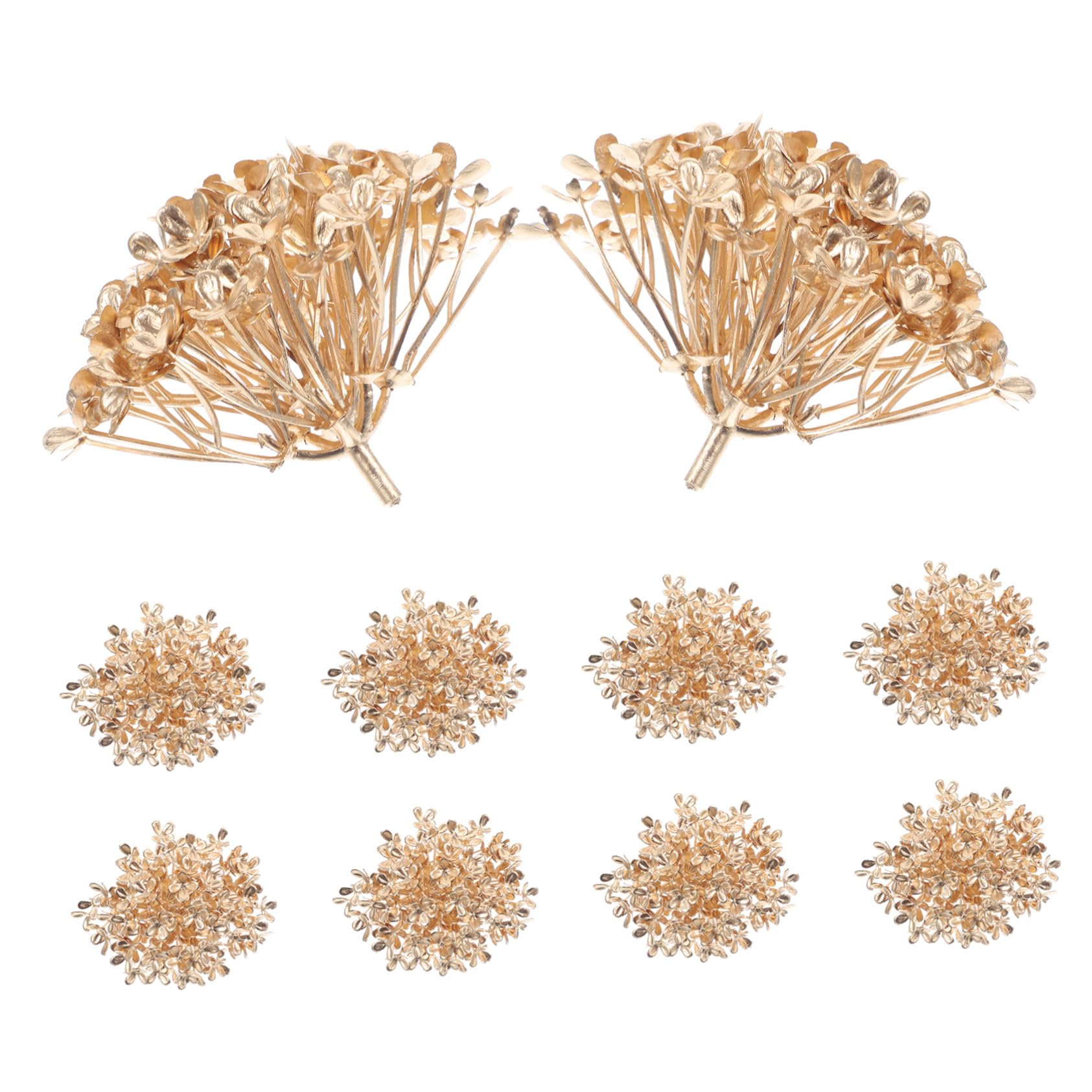 Alipis 3 Sätze Künstlicher Hortensienkopf Künstliche Blumen Masse Pfingstrosen Wildblume Groß Schaum Anlage Kaktus Künstliche Eukalyptusblumen Bausatz Golden Plastik 10 Stück * 3