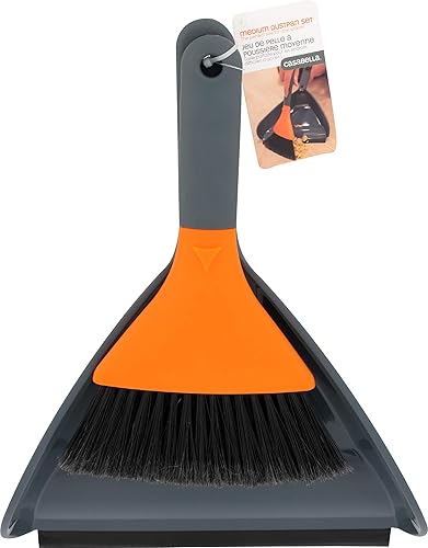 Casabella Juego de recogedores, mediano, grafito y naranja