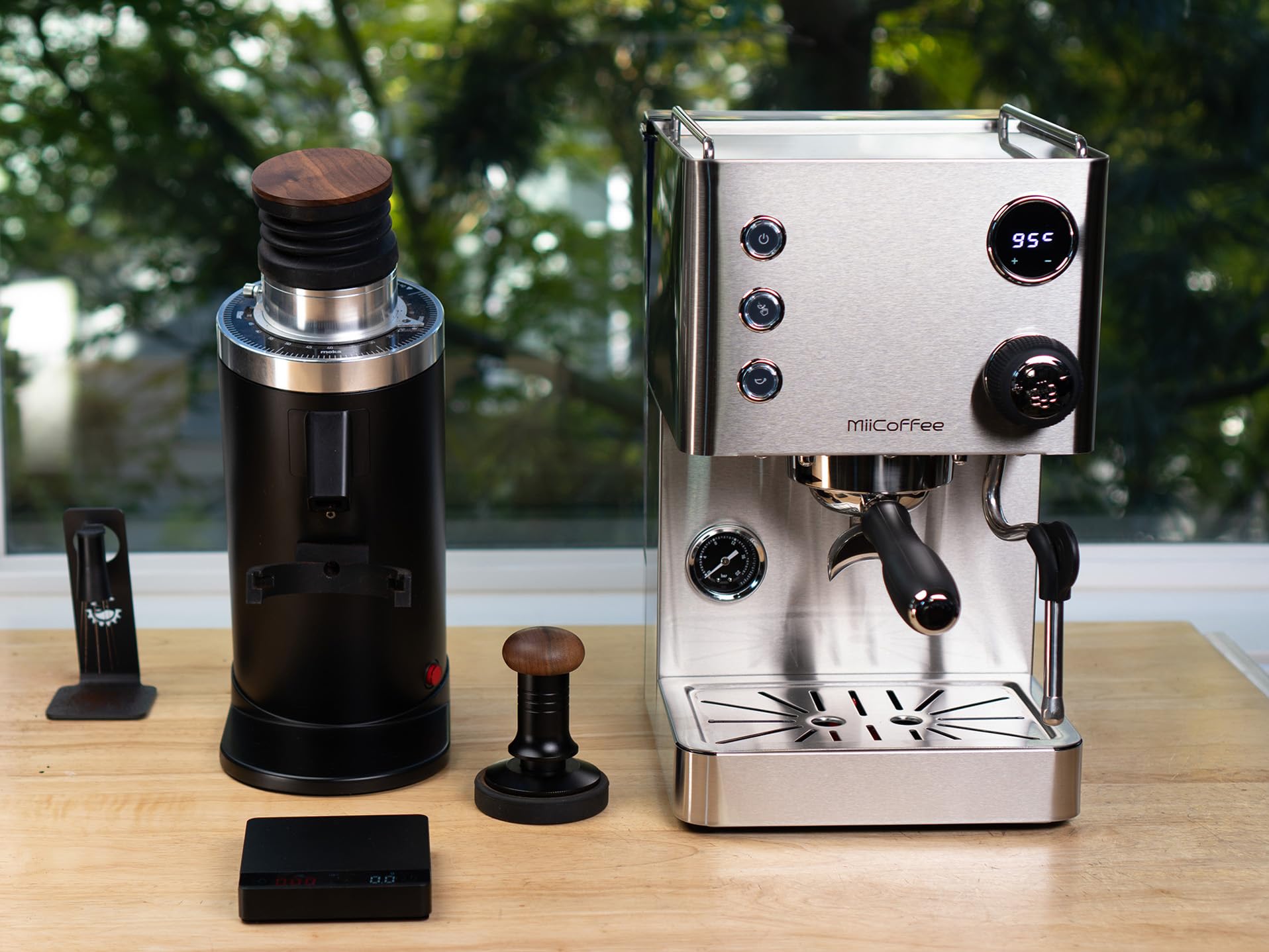 MiiCoffee Apex Espresso Machine V2, acciaio inossidabile spazzolato