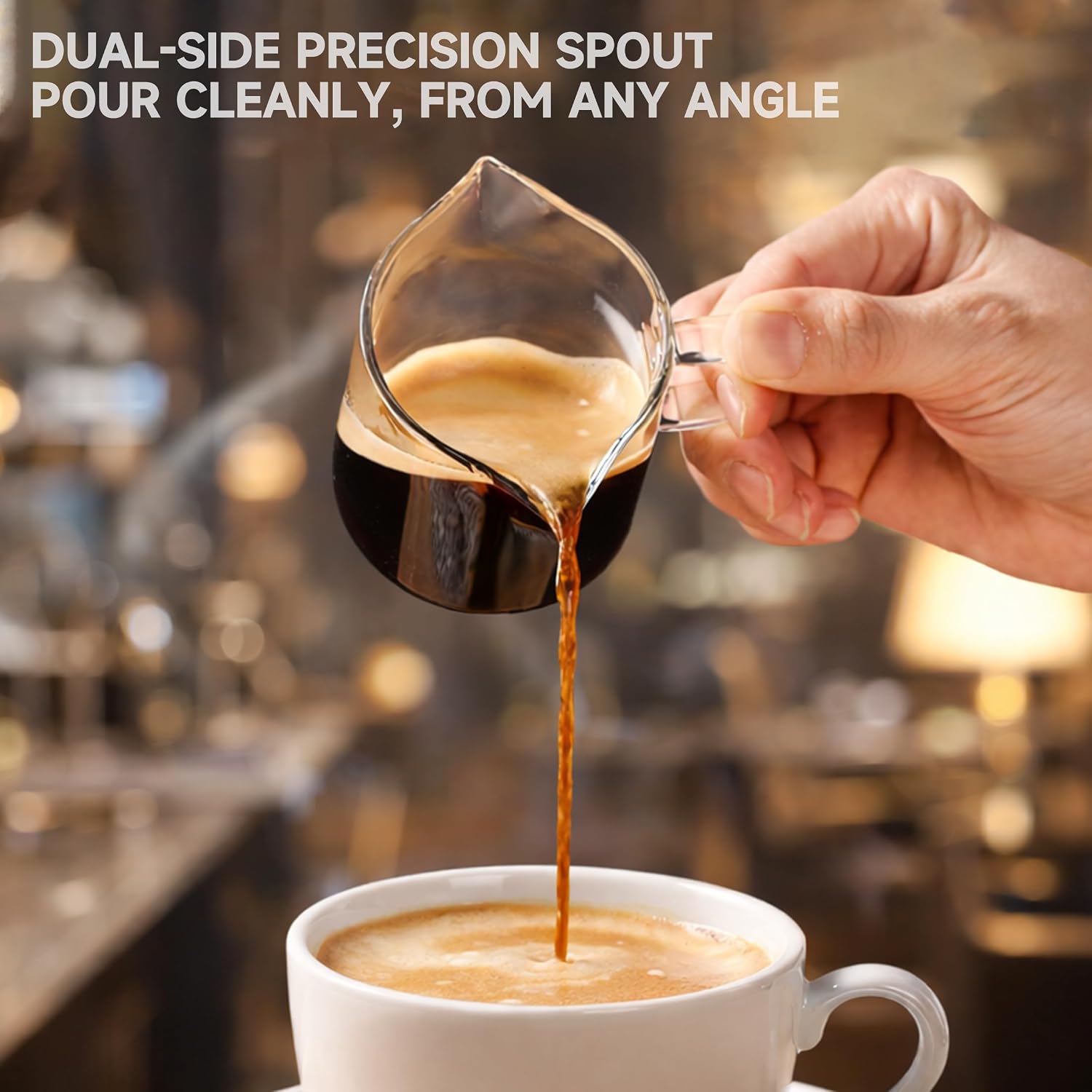 Espresso Cups Set of 2, 4 OZ Espresso Shot Cups - Double Spouts