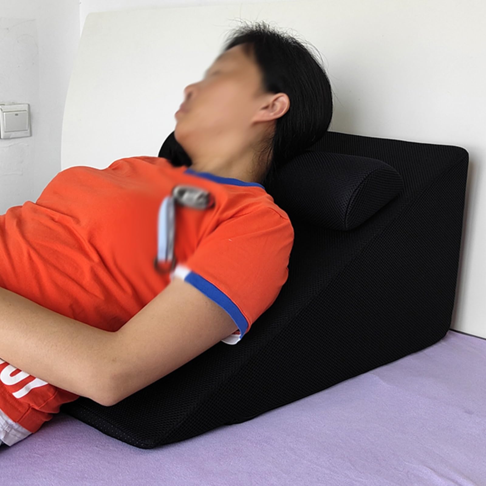 CuñA Antireflujo Adulto Almohada Elevar Colchon Almohada de cuña para reflujo ácido, almohadas elevadas de 16, 20 y 24 pulgadas de ancho para niños/ancianos/adultos, cuñas de almohada posquirúrgicas,
