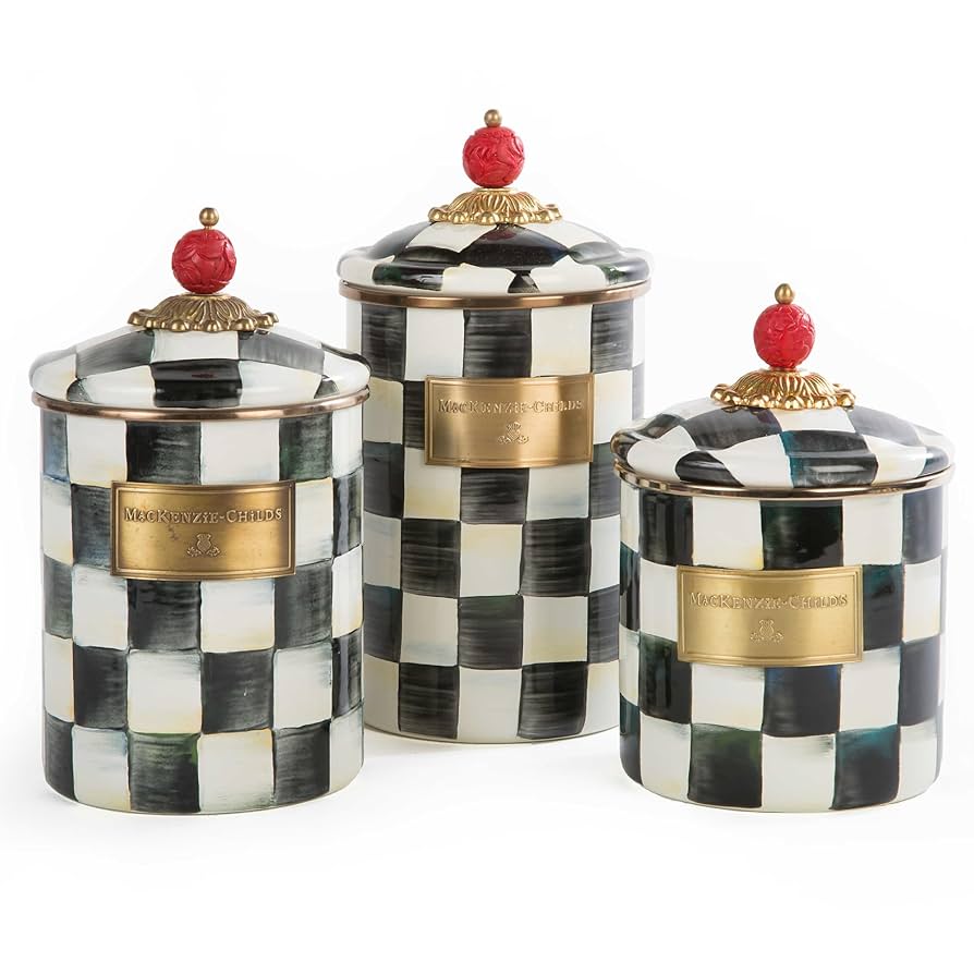 MACKENZIE-CHILDS キッチン保存容器 蓋付き Amazon.com