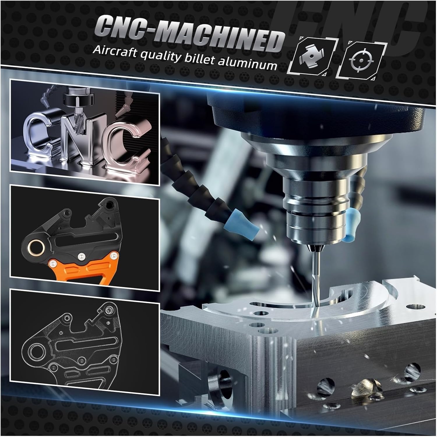 LeosHi Rear Brake Disc Guard Compatible with 125 250 300 350 400 450 500 EXC EXCF XCW XCFW 6 Days TPI 2004-2023 SX SXF XC XCF 2004-2022 (Size : Silver)