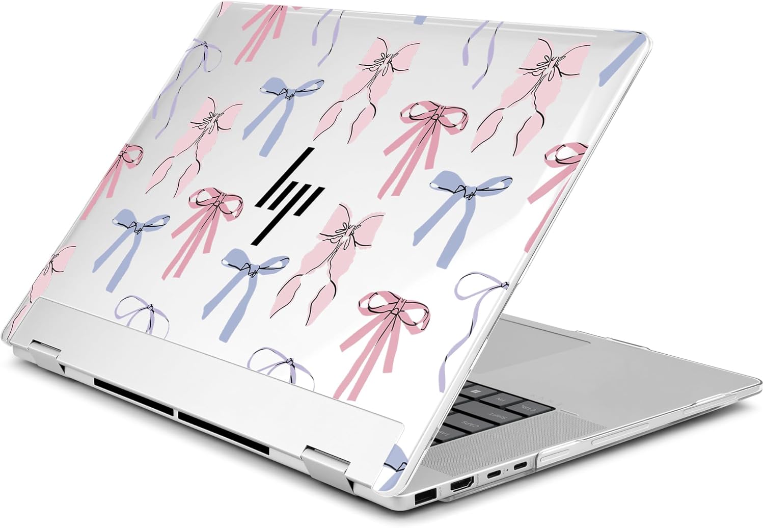 Creative Clear Case for 16-inch HP Envy x360 2-in-1 Laptop (2024/2025) Compatible with 16-ACxxxx / 16-ADxxxx,Slim Lightweight Protective Cover with Artistic Pattern, Pink Bow