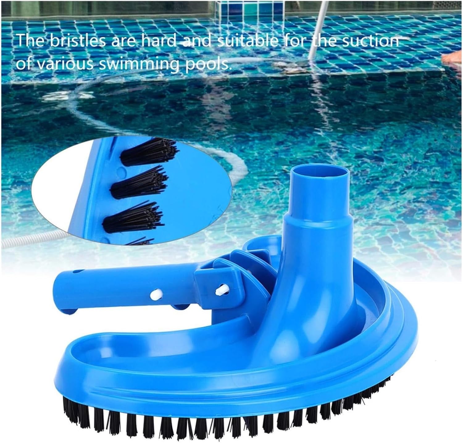 Flexible Half Moon Pool Vacuum Head for Inground Pools, Easy to Use Cleaning Accessory with 3cm Hose Connection