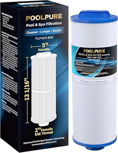 POOLPURE 4CH-949 - Filtro di Ricambio per Pleatco PWW50L, Filbur FC-0172, SD-011