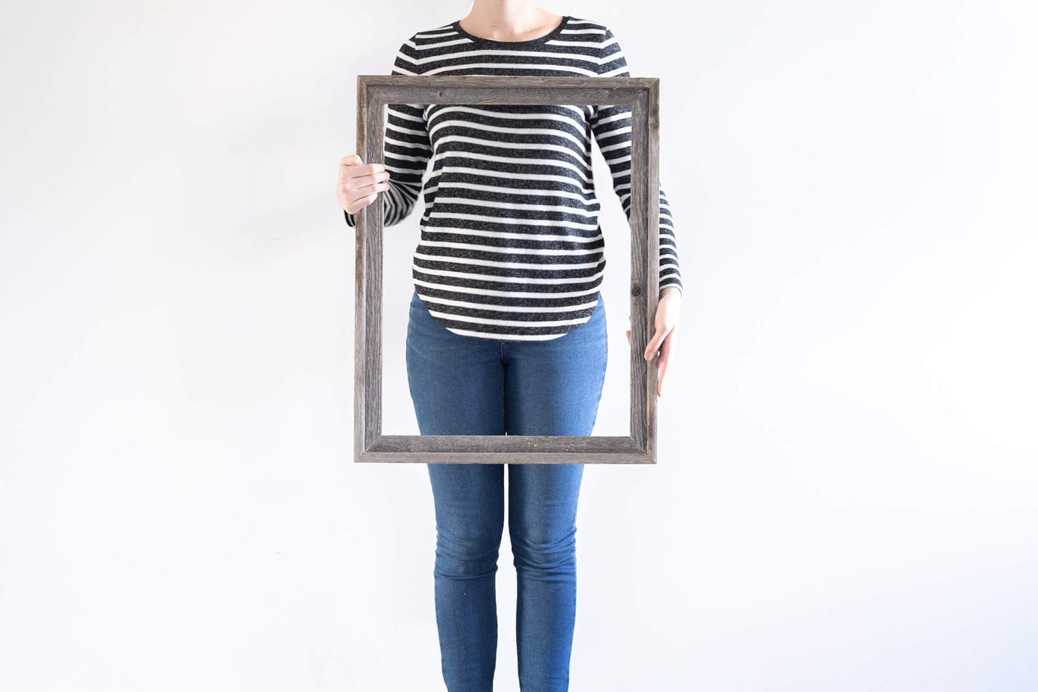 BARNWOODUSA Rustic Farmhouse Open Signature Picture Frame - Our 16x2 Open Picture Frame can be used for DIY projects Crafted From Upcycled Wood No Assembly Required