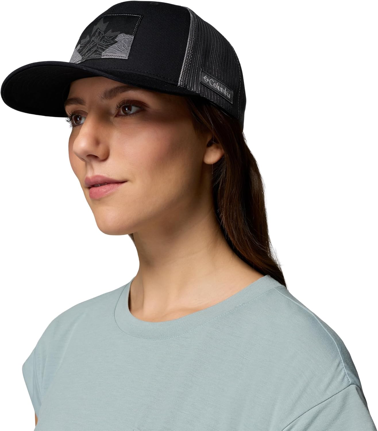 Columbia Unisex Mesh Snap Back - Low, Black Canadian Rockies, One Size