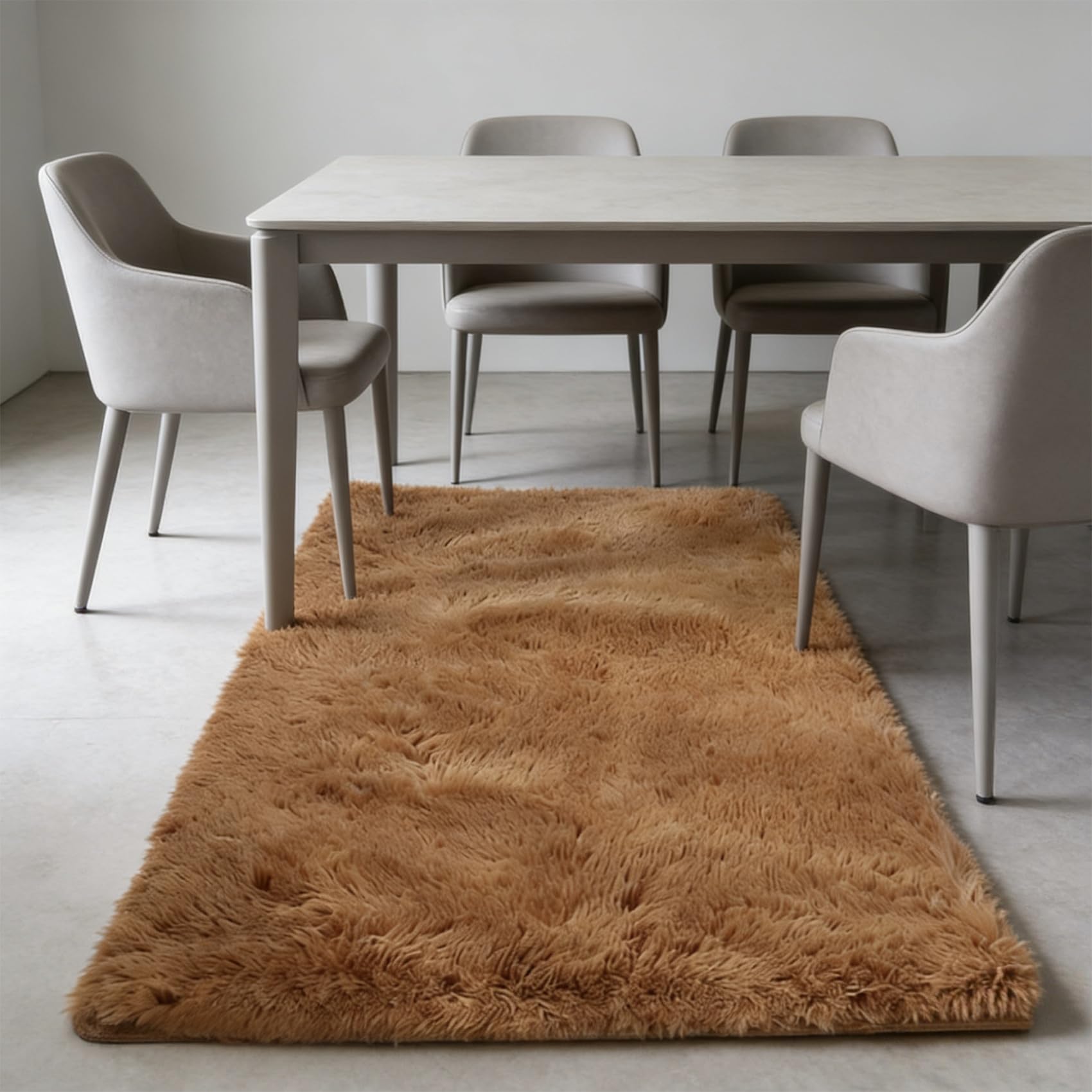 Tapis de salon doux marron 70x155 pour réchauffer le couloir et le bureau