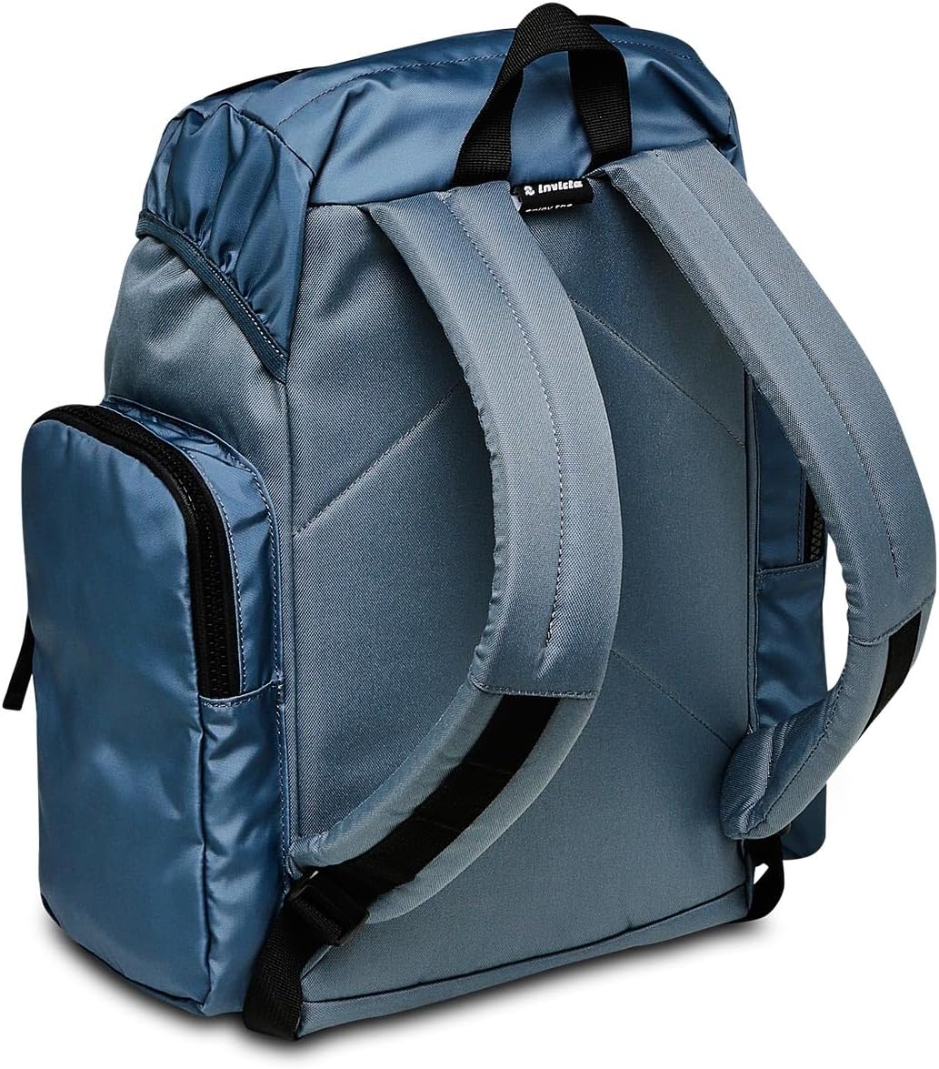 Invicta Zaino, URBAN X, Tasca porta pc fino a 14'', Lavoro e Tempo Libero, Ufficio, Tessuto ECO Material, 25LT, per Uomo e Donna Blu - Immagine 5