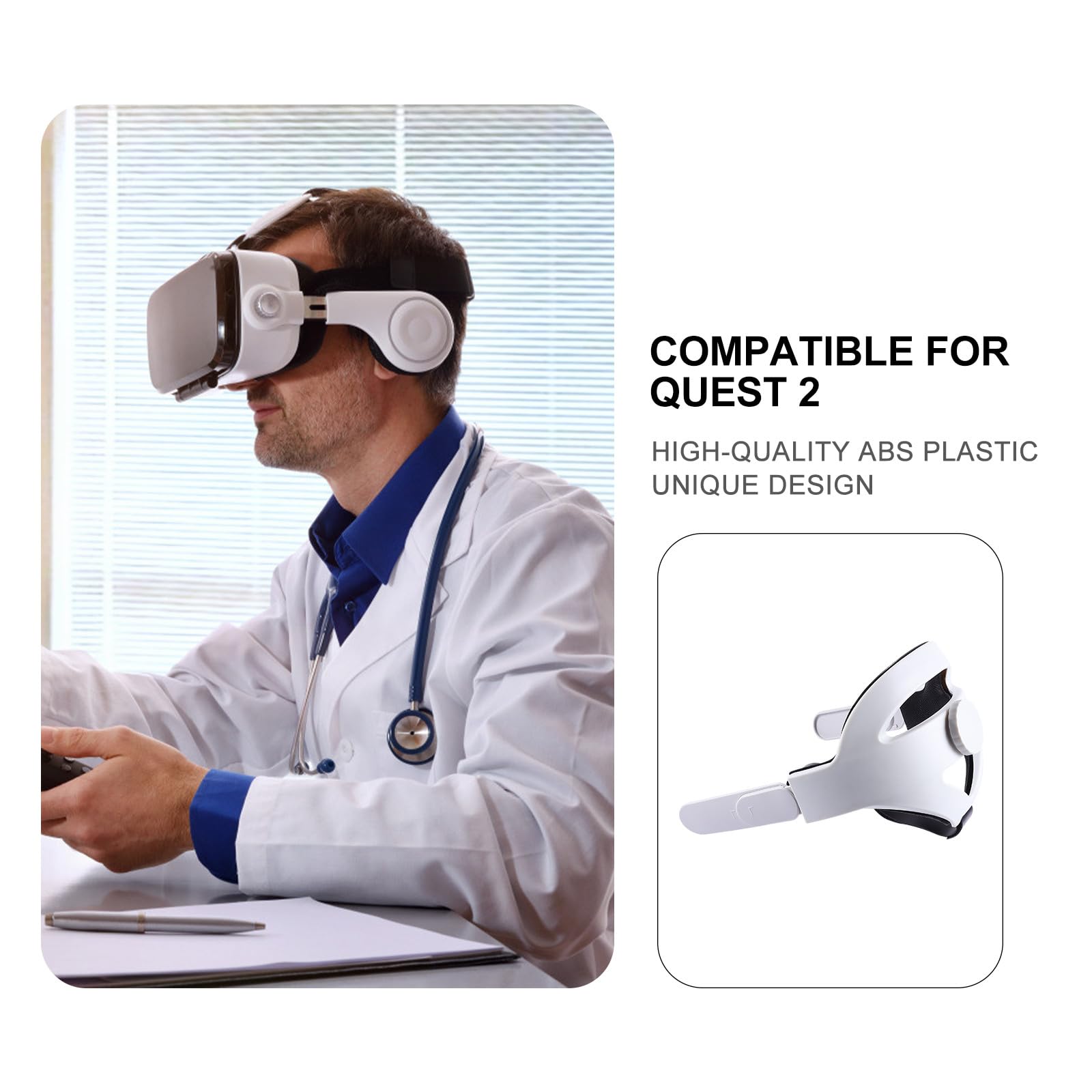 SHINEOFI Cinturino per Testa per Visore Vr Cinturino Regolabile e Confortevole Accessori per Visore Vr Compatibile con Visore di Seconda Generazione