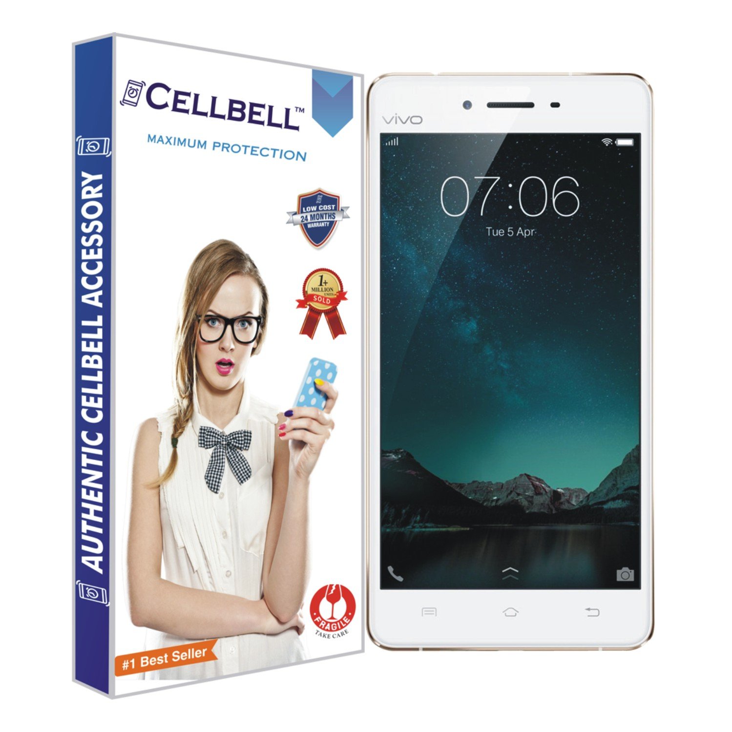 Shatterproof, Glossy-Finish Screen Protector for Vivo X5 MAX - Transparent