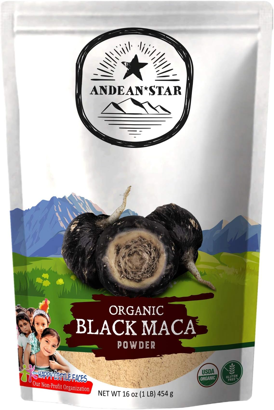 Organic Black Maca Root Powder (1 lb.) - 100% Natural Peruvian Superfood - Vegan & Raw Root Powder - Mood, Gluten-Free - USDA-Certified