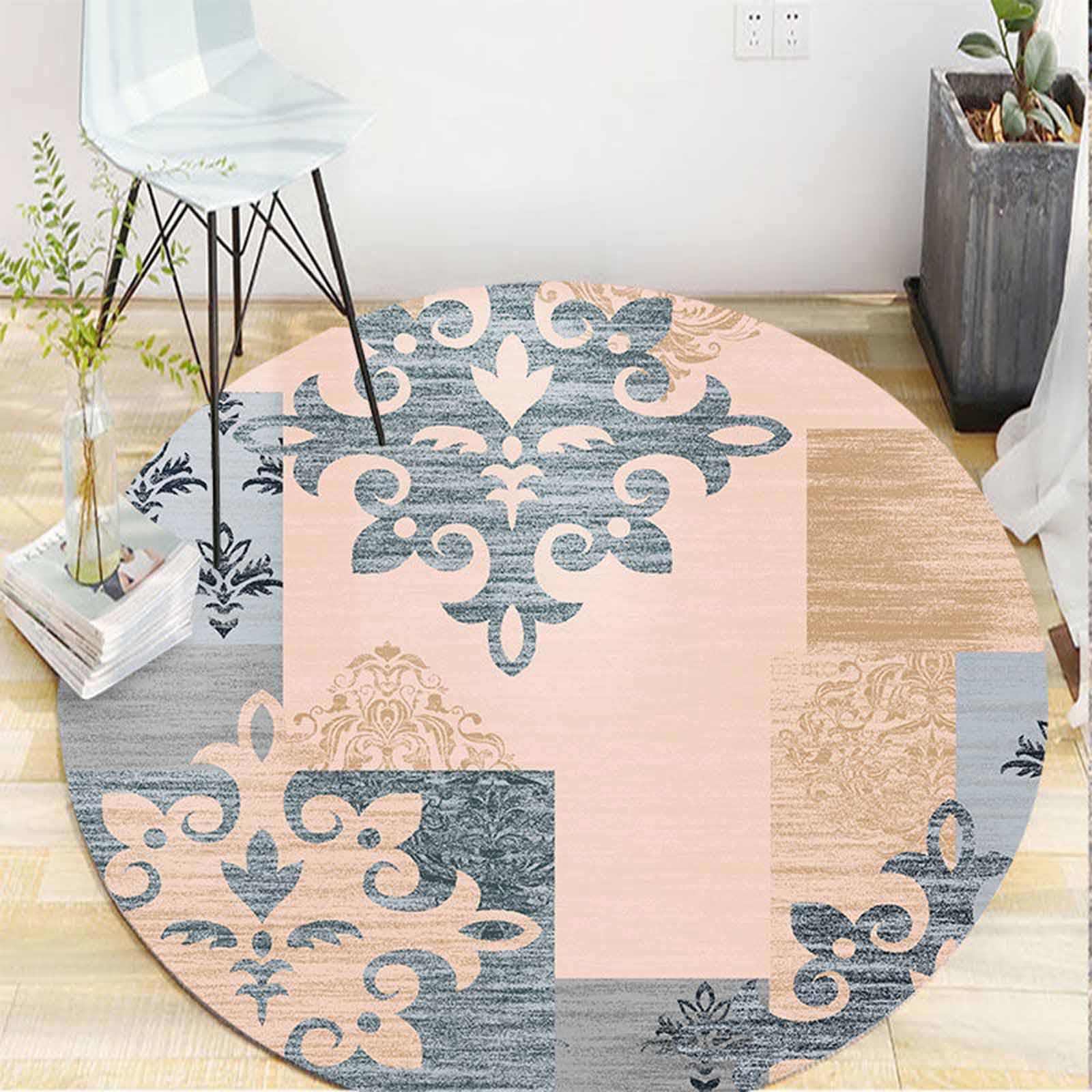 Läufer runde Teppiche für Wohnzimmer modern 80cm 100cm 120cm 140cm 160cm 180cm 200cm mehrfarbiger Teppich Garderobe Schlafzimmer waschbare Matten-teppiche(250CM)