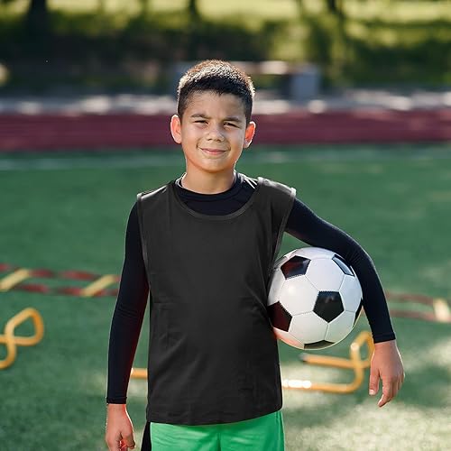 Miniatura 53 de Sintege 12 piezas de fútbol Pinnies Pennies Jersey Scrimmage chaleco de práctica deportiva Jersey de malla chaleco de baloncesto para jóvenes
