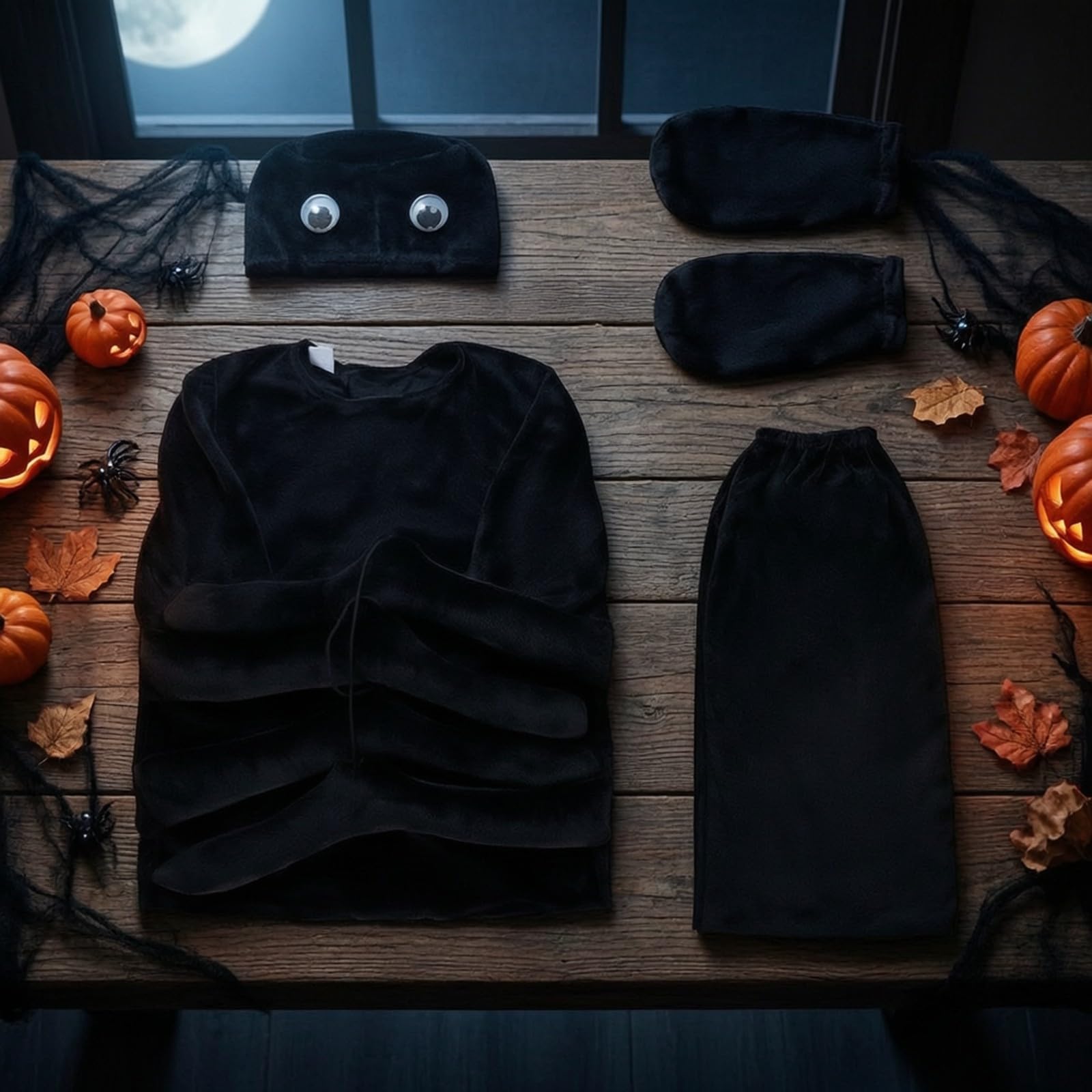 Costume da Ragno con Zampe Attaccate Co Travestimento da Ragno Spaventoso Ve di Carnevale per Bambini, Halloween, Spettacoli Teatrali
