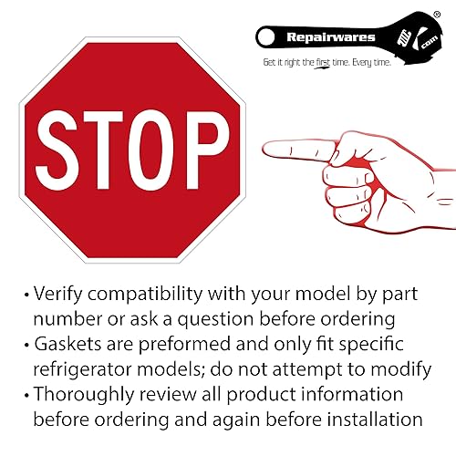 Miniatura 3 de Repairwares Junta de puerta del congelador del refrigerador sello 12550116Q WP12550116Q SAM59 12529016 8170655 8170646 8170633 12550116 4344354