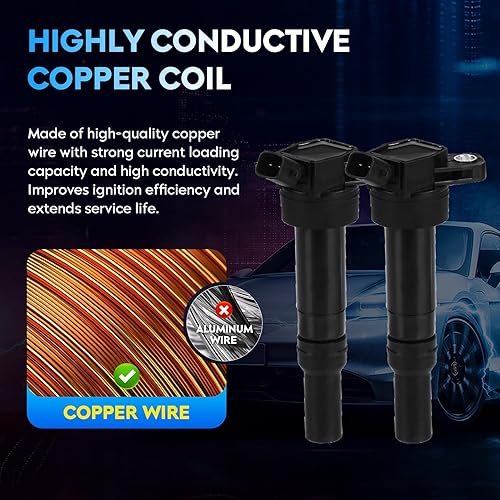 Miniatura 3 de Paquete de bobinas de encendido para Hyundai Elantra Coupe GT Tucson Kia Forte Koup Forte5 Soul 2L 1.8L 1.6L L4 2011 2012 2013 2014 2015 2016 2017