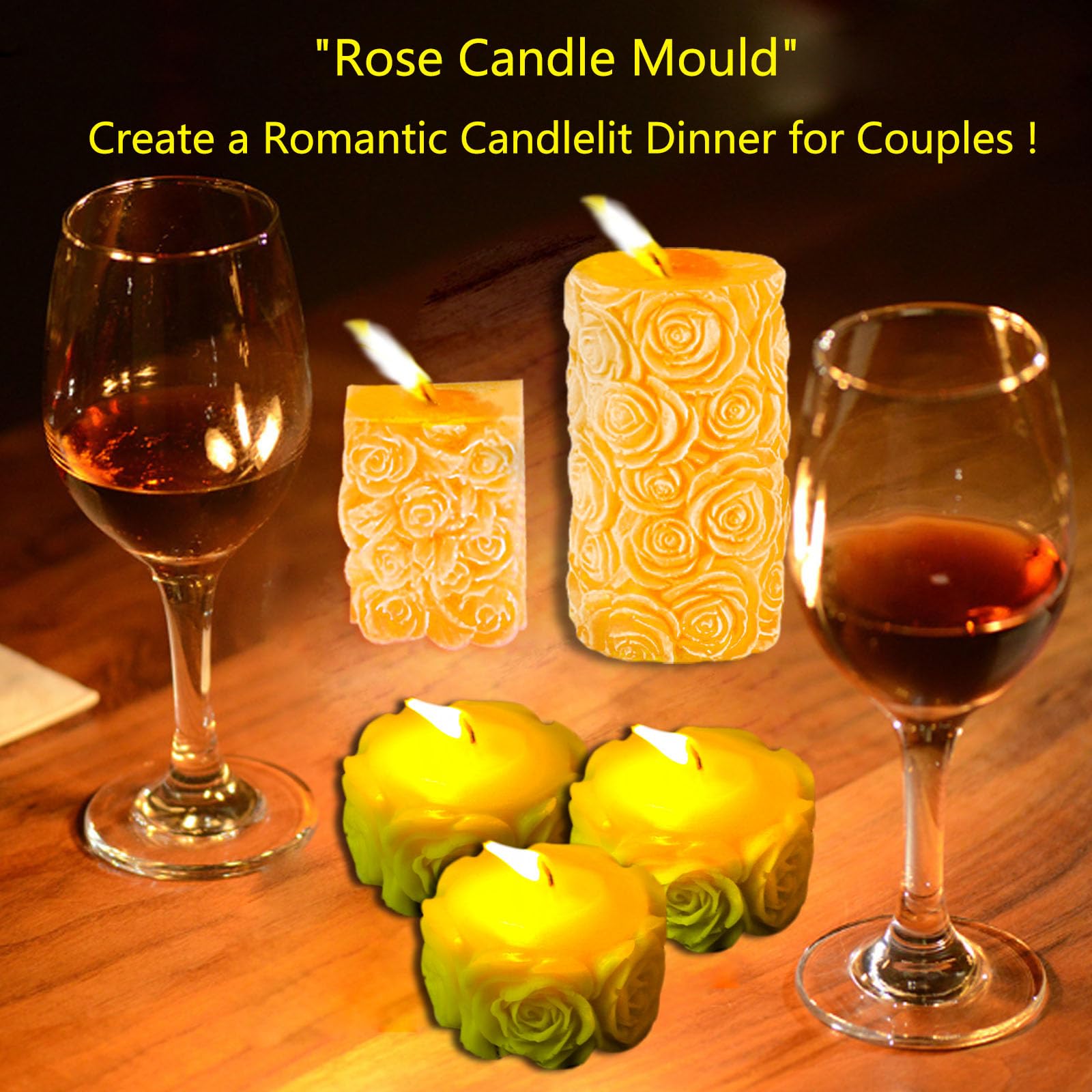 Creatve Slcone Pllar Candle Mold For Handmade Candles Makng Tool