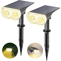Linkind StarRay Luci Solari Esterno Giardino Bianca Calda, 22 LED Faretti Solari Decorative
