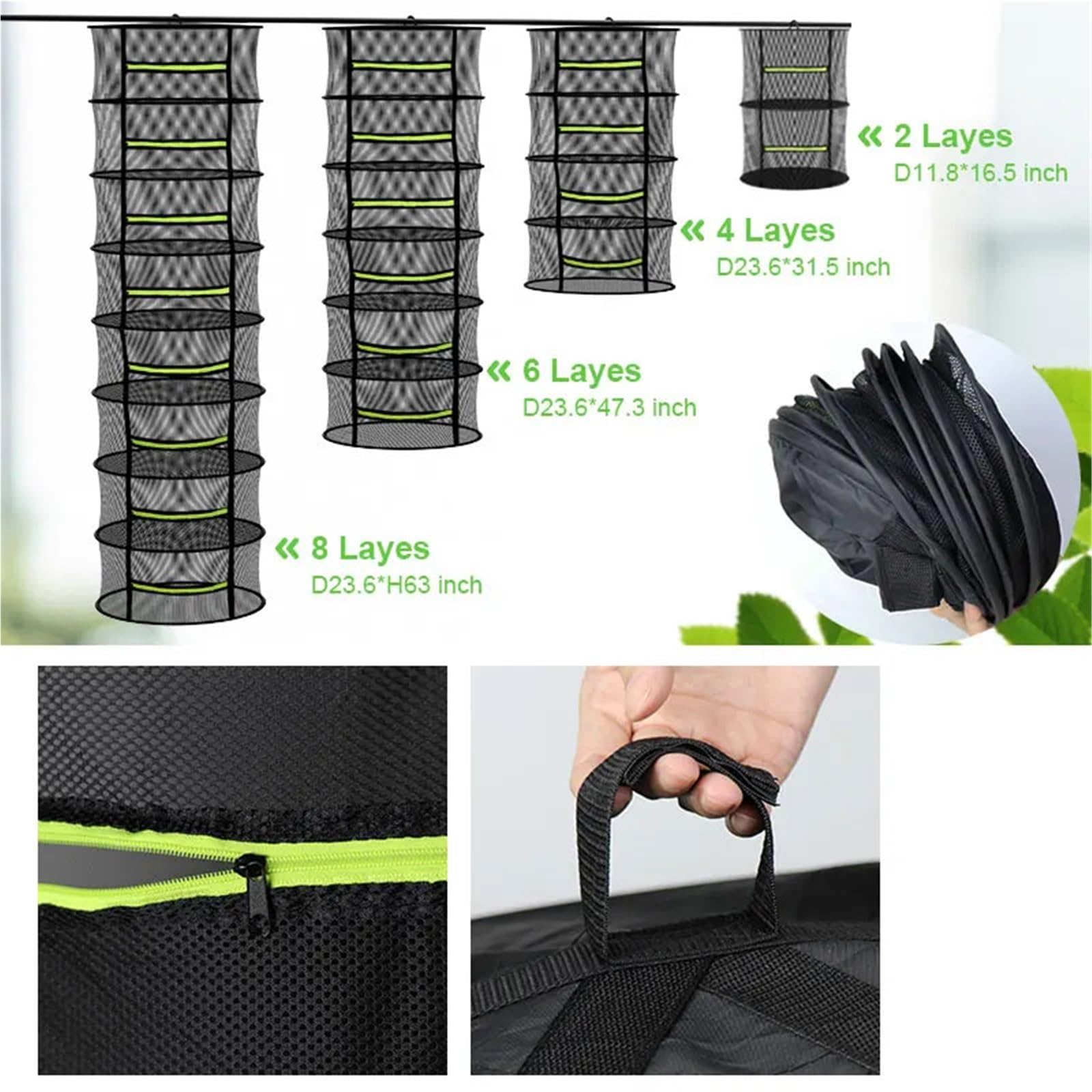 Rete for Essiccazione Cibo Secco Erbe Pesce Frutta Erbe Spezie Piante Verdure Carne Erbe Asciugatrice Lavanderia Conservazione Organizzazione Casa Giardino(6 Layer)