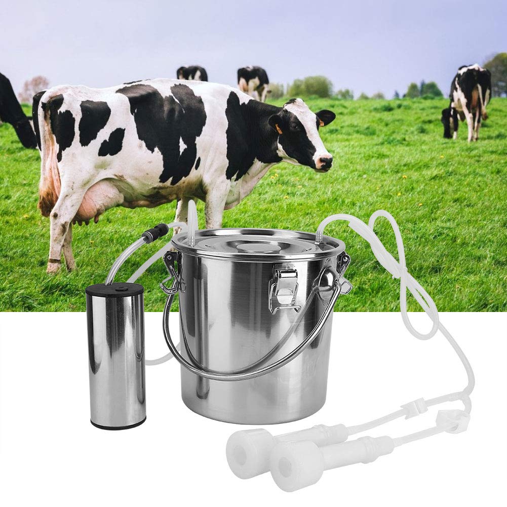 Mungitrice Elettrica per capra, Pompa per Vuoto Pulsante Automatica per Mungitura 5 Litri, Parti e Accessori per Mungitura per capra