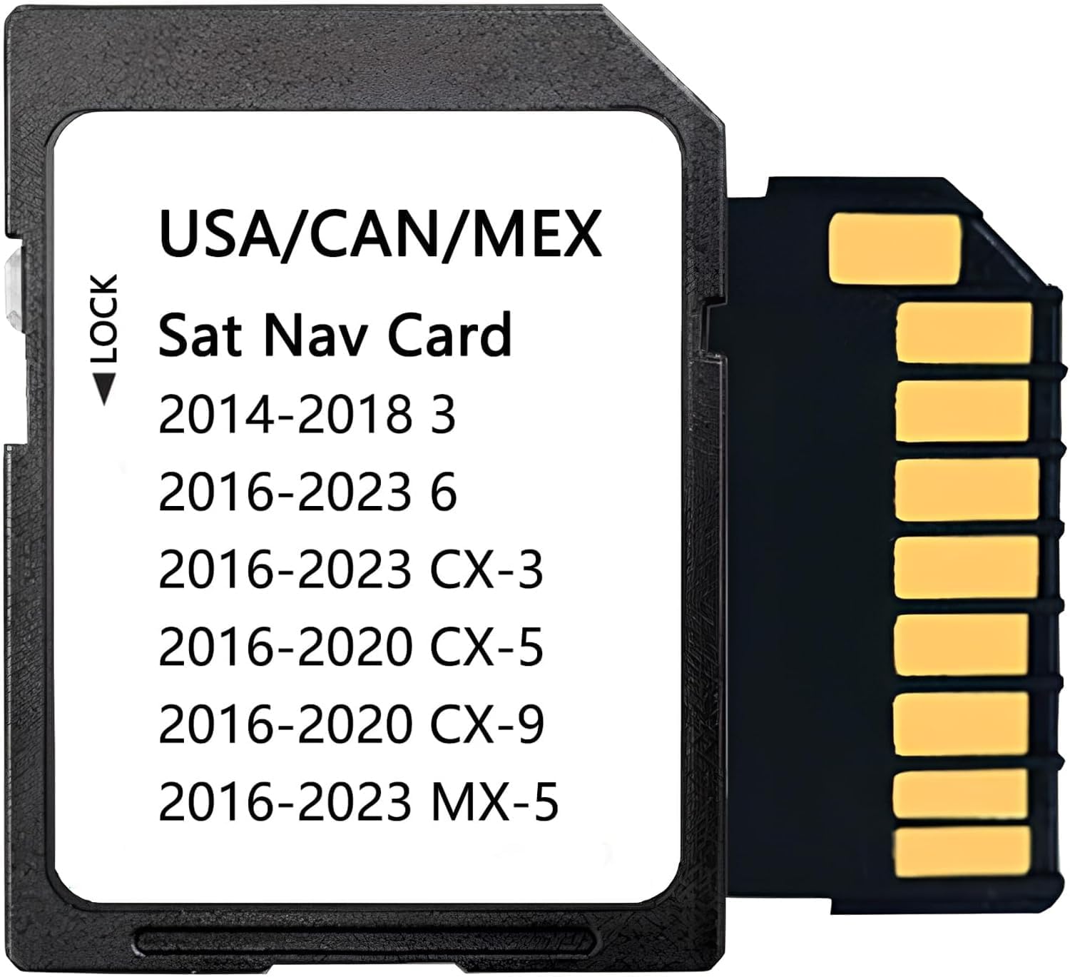 Latest Version Navigation SD Card Compatible with 2014-2018 3, 2016-2023 6 / CX3, 2016-2020 CX5 / CX9, 20216-2022 MX5, USA/Canada/Mexico Maps